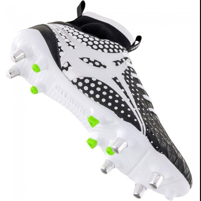 Gilbert Shiro PRO 6 Stud White Rugby Boot 2018 - Rugby Boots