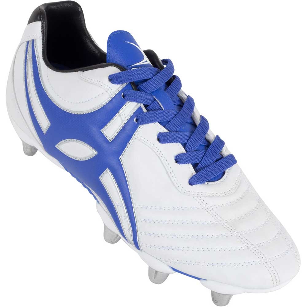 Gilbert Sidestep XV Rugby Boots White Blue